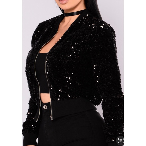 Solemio Jackets & Coats Final Price Fashion Nova Black Sequin